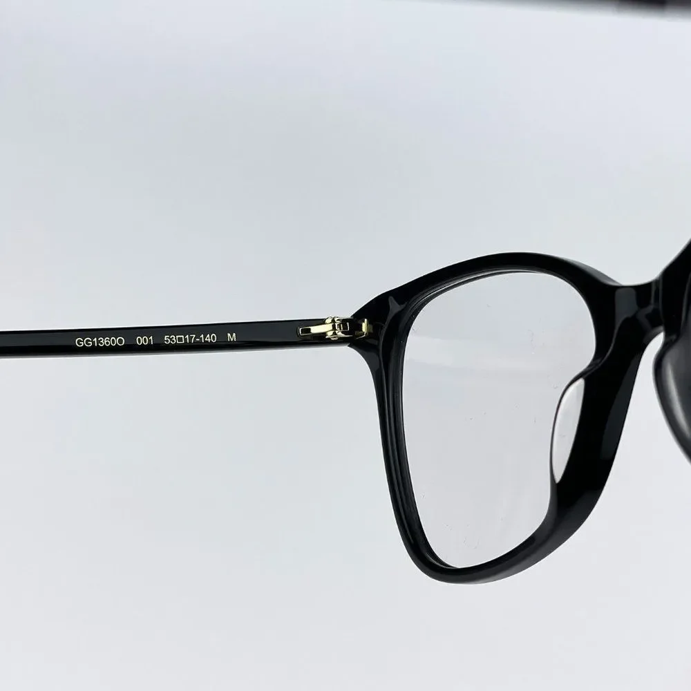 Gucci GG1360O 001 Eyeglasses Black Square Women